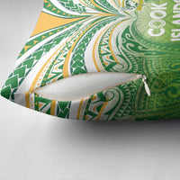 Cook Islands Rugby League Pillow Cover Tatau Tribal Motifs-Light Green Color LT03 - Polynesian Pride
