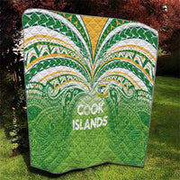 Cook Islands Rugby League Quilt Tatau Tribal Motifs-Light Green Color LT03 - Polynesian Pride