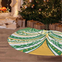 Cook Islands Rugby League Tree Skirt Tatau Tribal Motifs-Light Green Color LT03 - Polynesian Pride