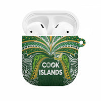 Cook Islands Rugby League AirPods Case Tatau Tribal Motifs-Dark Green Color LT03 Green - Polynesian Pride