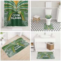 Cook Islands Rugby League Bathroom Set Tatau Tribal Motifs-Dark Green Color LT03 - Polynesian Pride