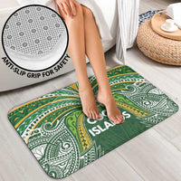 Cook Islands Rugby League Bathroom Set Tatau Tribal Motifs-Dark Green Color LT03 - Polynesian Pride