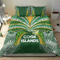 Cook Islands Rugby League Bedding Set Tatau Tribal Motifs-Dark Green Color LT03 - Polynesian Pride