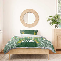 Cook Islands Rugby League Bedding Set Tatau Tribal Motifs-Dark Green Color LT03 - Polynesian Pride
