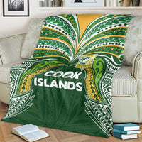 Cook Islands Rugby League Blanket Tatau Tribal Motifs-Dark Green Color LT03 - Polynesian Pride