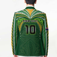 Custom Cook Islands Rugby League Blazer Tatau Tribal Motifs-Dark Green Color LT03 - Polynesian Pride