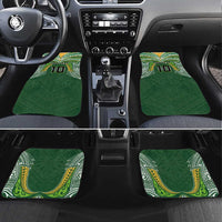 Custom Cook Islands Rugby League Car Mats Tatau Tribal Motifs-Dark Green Color LT03 Set 4pcs Green - Polynesian Pride