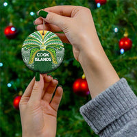 Cook Islands Rugby League Ceramic Ornament Tatau Tribal Motifs-Dark Green Color LT03 - Polynesian Pride