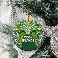 Cook Islands Rugby League Ceramic Ornament Tatau Tribal Motifs-Dark Green Color LT03 - Polynesian Pride