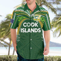 Custom Cook Islands Rugby League Hawaiian Shirt Tatau Tribal Motifs-Dark Green Color LT03 - Polynesian Pride