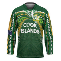Custom Cook Islands Rugby League Hockey Jersey Tatau Tribal Motifs-Dark Green Color LT03 Unisex Green - Polynesian Pride