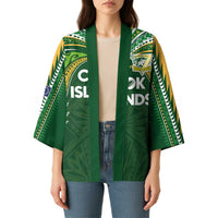 Custom Cook Islands Rugby League Kimono Tatau Tribal Motifs-Dark Green Color LT03 - Polynesian Pride