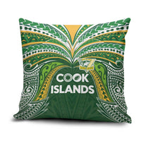 Cook Islands Rugby League Pillow Cover Tatau Tribal Motifs-Dark Green Color LT03 Green - Polynesian Pride