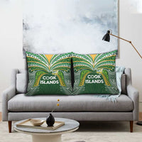 Cook Islands Rugby League Pillow Cover Tatau Tribal Motifs-Dark Green Color LT03 - Polynesian Pride