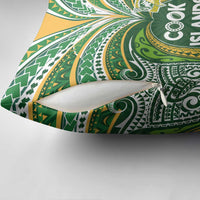 Cook Islands Rugby League Pillow Cover Tatau Tribal Motifs-Dark Green Color LT03 - Polynesian Pride