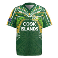 Custom Cook Islands Rugby League Rugby Jersey Tatau Tribal Motifs-Dark Green Color LT03 Green - Polynesian Pride