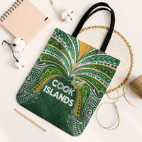 Cook Islands Rugby League Tote Bag Tatau Tribal Motifs-Dark Green Color LT03 Black Strap One Size Green - Polynesian Pride