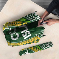 Cook Islands Rugby League Umbrella Tatau Tribal Motifs-Dark Green Color LT03 - Polynesian Pride