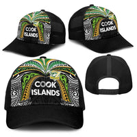 Cook Islands Rugby League Baseball Net Cap Tatau Tribal Motifs-Black Color - Polynesian Pride