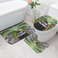 Cook Islands Rugby League Bathroom Set Tatau Tribal Motifs-Black Color LT03 - Polynesian Pride