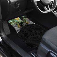 Custom Cook Islands Rugby League Car Mats Tatau Tribal Motifs-Black Color LT03 - Polynesian Pride