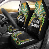 Cook Islands Rugby League Car Seat Cover Tatau Tribal Motifs-Black Color LT03 - Polynesian Pride