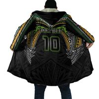 Custom Cook Islands Rugby League Cloak Tatau Tribal Motifs-Black Color LT03 - Polynesian Pride