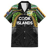 Custom Cook Islands Rugby League Hawaiian Shirt Tatau Tribal Motifs-Black Color LT03 Black - Polynesian Pride