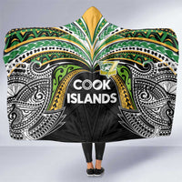Cook Islands Rugby League Hooded Blanket Tatau Tribal Motifs-Black Color LT03 One Size Black - Polynesian Pride