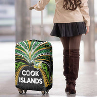 Cook Islands Rugby League Luggage Cover Tatau Tribal Motifs-Black Color LT03 - Polynesian Pride