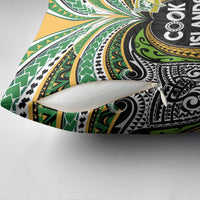 Cook Islands Rugby League Pillow Cover Tatau Tribal Motifs-Black Color LT03 - Polynesian Pride