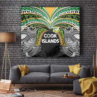Cook Islands Rugby League Tapestry Tatau Tribal Motifs-Black Color LT03 Black - Polynesian Pride