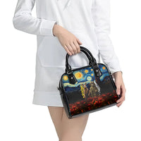 New Zealand and Australia ANZAC Day Shoulder Handbag Kiwi Bird and Kangaroo Soldier Starry Night Style LT03 - Polynesian Pride