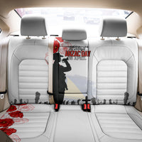 Tokelau ANZAC Day Back Car Seat Cover Lest We Forget Red Poppy Flowers and Soldier LT03 - Polynesian Pride