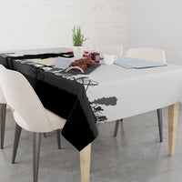 Tokelau ANZAC Day Tablecloth Lest We Forget Red Poppy Flowers and Soldier LT03 - Polynesian Pride