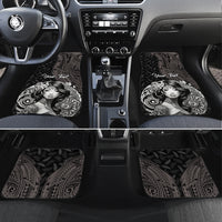 Custom New Zealand Women's Day Car Mats Maori Tribal Girl and Silver Fern Pattern LT03 Set 4pcs Black - Polynesian Pride