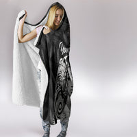 Custom New Zealand Women's Day Hooded Blanket Maori Tribal Girl and Silver Fern Pattern LT03 - Polynesian Pride