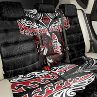 New Zealand Maori Girl Back Car Seat Cover Silver Fern and Koru Pattern LT03 - Polynesian Pride