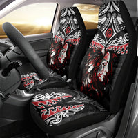 New Zealand Maori Girl Car Seat Cover Silver Fern and Koru Pattern LT03 - Polynesian Pride
