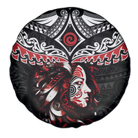 New Zealand Maori Girl Spare Tire Cover Silver Fern and Koru Pattern LT03 - Polynesian Pride