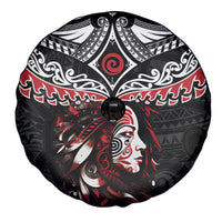 New Zealand Maori Girl Spare Tire Cover Silver Fern and Koru Pattern LT03 - Polynesian Pride