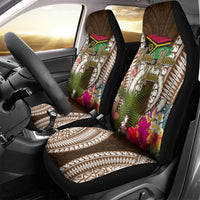 Vanuatu Selebretem 44th Indipendens Dei Car Seat Cover Yumi Pig Tusk and Namele Fern LT03 - Polynesian Pride
