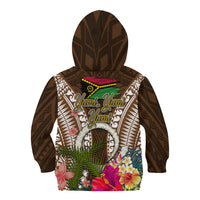 Vanuatu Selebretem 44th Indipendens Dei Kid Hoodie Yumi Pig Tusk and Namele Fern LT03 - Polynesian Pride