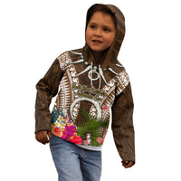 Vanuatu Selebretem 44th Indipendens Dei Kid Hoodie Yumi Pig Tusk and Namele Fern LT03 - Polynesian Pride