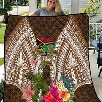 Vanuatu Selebretem 44th Indipendens Dei Quilt Yumi Pig Tusk and Namele Fern