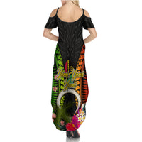 Vanuatu Independence Day Family Matching Summer Maxi Dress and Hawaiian Shirt Tugeta Yumi Selebretem Indipendens Dei LT03 - Polynesian Pride