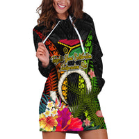 Vanuatu Independence Day Hoodie Dress Tugeta Yumi Selebretem Indipendens Dei LT03 Black - Polynesian Pride