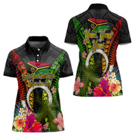 Vanuatu Independence Day Women Polo Shirt Tugeta Yumi Selebretem Indipendens Dei LT03 - Polynesian Pride