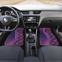 Samoan Pacific Tribal Flower Geometric Art Tattoos Car Mats Siapo Pattern Purple Haze - Polynesian Pride
