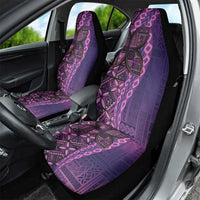 Samoan Pacific Tribal Flower Geometric Art Tattoos Car Seat Cover Siapo Pattern Purple Haze LT03 - Polynesian Pride